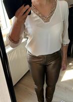 Creme-kleurig bloesje met pailletten, Maat 38/40 (M), Vie ta Vie, Beige, Ophalen of Verzenden