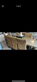 Gratis op te halen 8 stoelen, Ophalen, Gebruikt, Bruin, Riet of Rotan