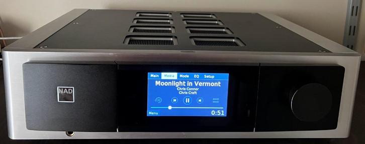 VERSTERKER NAD M32 + bluos 2i module, Audio, Tv en Foto, Versterkers en Ontvangers, Zo goed als nieuw, Stereo, 120 watt of meer