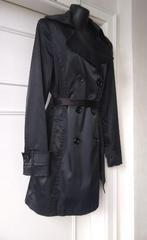 Zara zwarte trenchcoat, glossy, mt M, Zara, Noir, Taille 38/40 (M), Porté