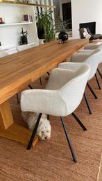 Eetkamerstoelen juntoo gebroken wit, Maison & Meubles, Chaises, Comme neuf, Enlèvement, Cinq, Six Chaises ou plus, Blanc