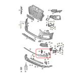 LISERET DE PARE CHOC AVANT GAUCHE  AUDI RS3 8V (16-19), Autos : Divers, Tuning & Styling, Enlèvement