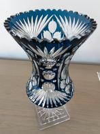 kristal vaas hoogte 35 cm kleur blauw goede staat ., Antiek en Kunst, Antiek | Vazen, Ophalen of Verzenden