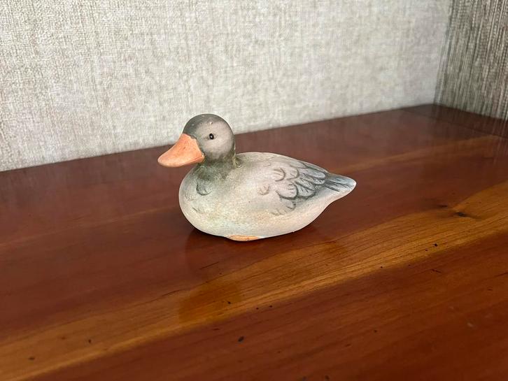 Canard décoratif vintage - Céramique aux tons naturels, Collections, Statues & Figurines, Comme neuf, Animal, Enlèvement
