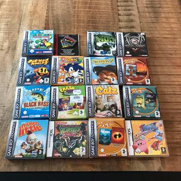 Nintendo gameboy advance en ds spellen kirby, pacman, spyro