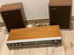 Vintage Philips radio en speakers 22RH421 22RH701 werkend, Ophalen of Verzenden