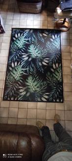 Tapis de sol en vinyle motif jungle Beaumont, Noir, Comme neuf, 100 à 150 cm, Rectangulaire