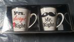 Lot 2 Mugs neufs Mr./Mrs (always) Right, Tasse(s) et/ou soucoupe(s), Enlèvement ou Envoi, Neuf