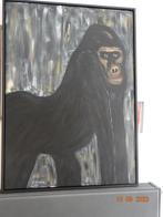 gorilla ( gesigneerd) uit prive collectie, Antiek en Kunst, Kunst | Schilderijen | Modern, Ophalen