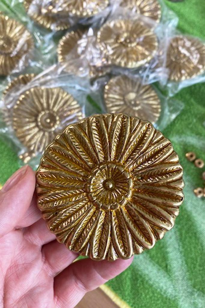 Gordijn ornamenten in messing, Huis en Inrichting, Stoffering | Gordijnen en Lamellen, Nieuw, Overige kleuren, Ophalen