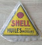 Petite plaque émaillée Shell huiles pour moteurs, Collections, Enlèvement ou Envoi, Panneau publicitaire, Neuf