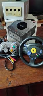 zilvergrijze ngc met zeldzaam stuurtje voor mariokart, Games en Spelcomputers, Spelcomputers | Nintendo GameCube, Ophalen of Verzenden