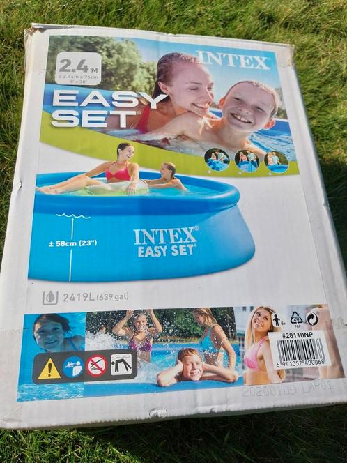 Zwembad 2.4 Intex Easy Set + pomp + toebehoren, Tuin en Terras, Zwembaden, Gebruikt, Ophalen