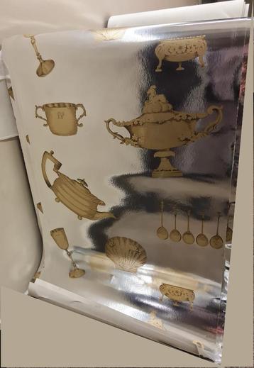 Goud - Zilver behang MULBERRY familie zilver beschikbaar voor biedingen