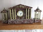 Horloge ancienne à trois pièces 1925 en marbre, Enlèvement ou Envoi
