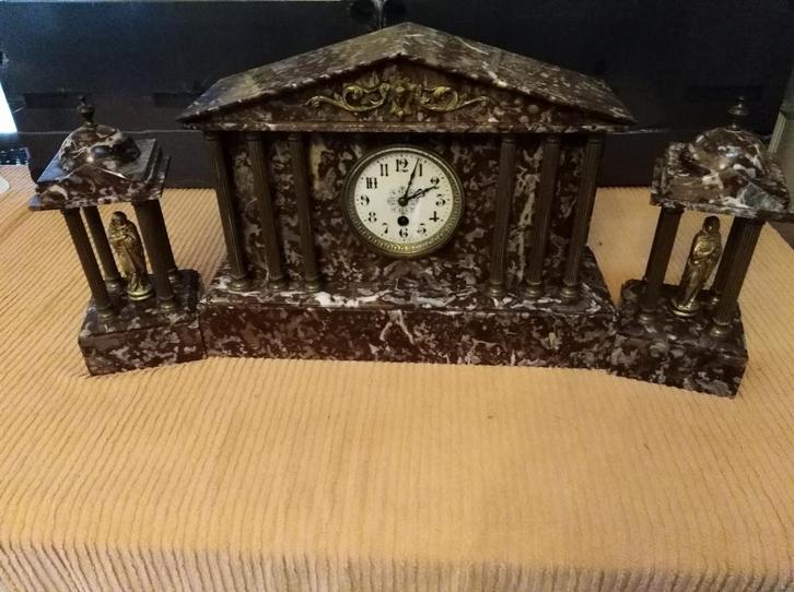 antieke marmeren klok, Antiek en Kunst, Antiek | Klokken, Ophalen