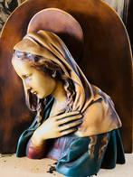 Bas-reliëf beeld Maria plaaster., Antiek en Kunst, Ophalen