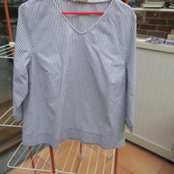 Blouse blauw witte streep Claude Arielle mt 44