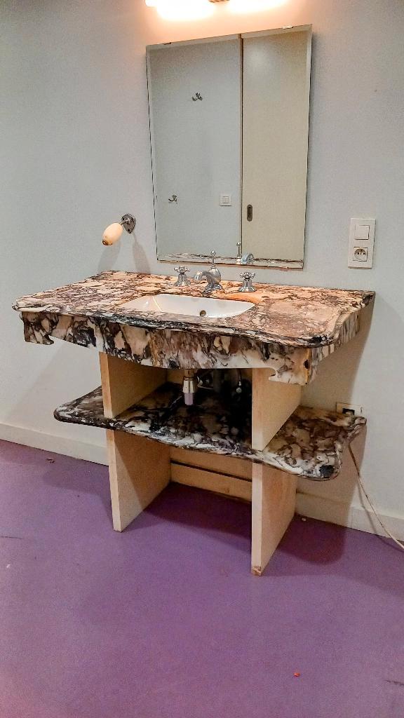 Antieke marmeren wasbak, Doe-het-zelf en Bouw, Sanitair, Gebruikt, Wastafel, Steen, Ophalen