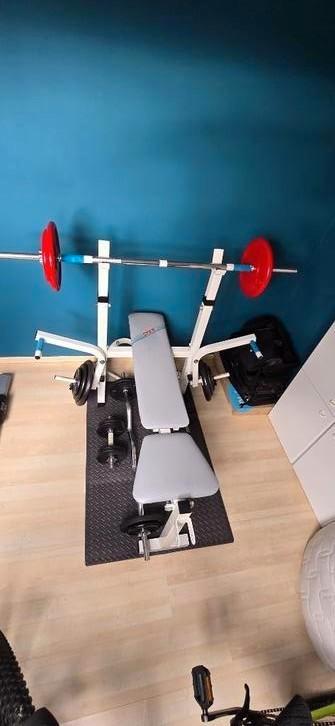 Complete gewichthefbank., Sport en Fitness, Fitnessmaterialen, Zo goed als nieuw, Ophalen