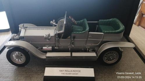 Rolls Royce Silver Ghost de Franklin Mint, Hobby & Loisirs créatifs, Voitures miniatures | 1:24, Utilisé, Enlèvement ou Envoi