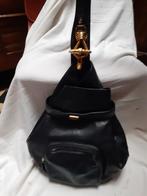 Gianfranco Ferre, sac à main de créateur en cuir noir,, Enlèvement ou Envoi, Utilisé, Noir, Sac à main