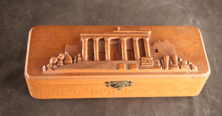 Antieke houten Grand Tour stijl kist, Antiek en Kunst, Antiek | Overige Antiek, Ophalen of Verzenden