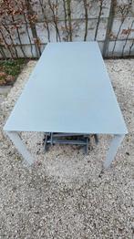 design tuintafel + 4 verstelbare zetels, Tuin en Terras, Tuintafels, Ophalen, Zo goed als nieuw, Rechthoekig, Overige materialen