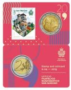 Timbre et coin card Saint-Marin 2019, Timbres & Monnaies, Monnaies | Europe | Monnaies euro, Saint-Marin, Enlèvement ou Envoi