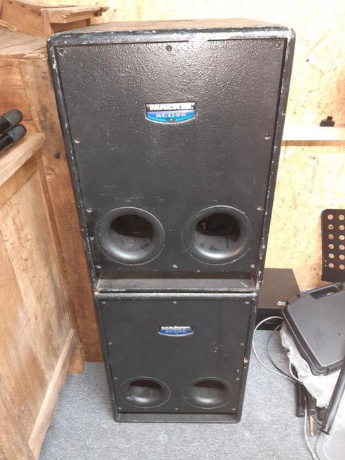 Mackie PA installatie 2x srm450 2x srs1500 sub, Muziek en Instrumenten, Versterkers | Keyboard, Monitor en PA, Gebruikt, P.A.