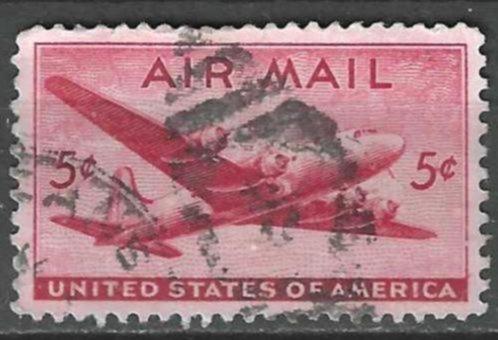 USA 1946 - Yvert 33PA - Douglas DC-4 (ST), Postzegels en Munten, Postzegels | Amerika, Gestempeld, Verzenden