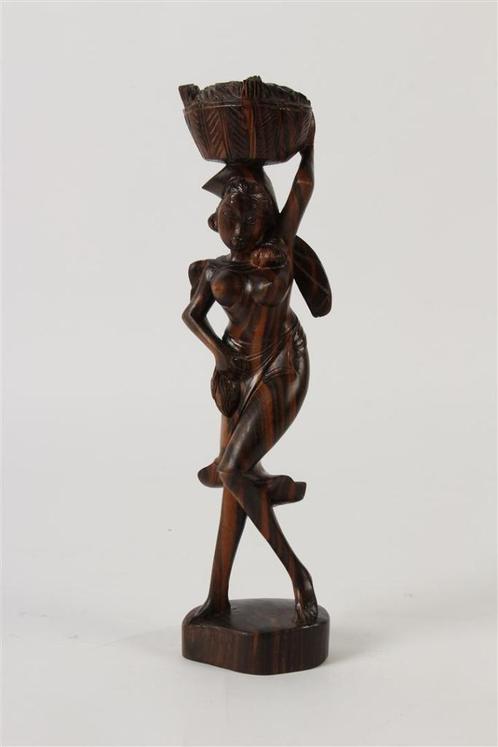 Coromandel Beeld Vrouw Indonesie Art Deco Makasar, Antiek en Kunst, Kunst | Beelden en Houtsnijwerken, Ophalen