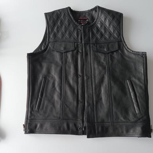 Custom Biker lederen vestje - diamand stitching -  NIEUW, Motoren, Kleding | Motorkleding, Jas | leer, Heren, Nieuw met kaartje