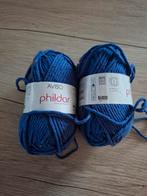 2 blauwe bollen acryl Phildar, Hobby en Vrije tijd, Breien en Haken, Ophalen