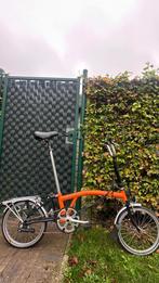 Brompton M6R orange 6 vitesses porte bagages  arrière, Vitesses, Brompton, Enlèvement, Totalement pliable