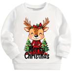 Pull de Noël rouge blanc (7Y) 122 - Imprimé wapiti, Enlèvement ou Envoi, Neuf, Garçon ou Fille, Pull ou Veste