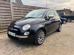 Fiat 500 cabriolet benzine vele opties en garantie, Auto's, Cabriolet, Zwart, Bedrijf, Handgeschakeld