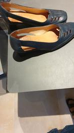 1 PAIRE DE CHAUSSURES BLEUES FONCÉES OUVERTS FEMMES, Enlèvement ou Envoi, Escarpins, Comme neuf, Bleu