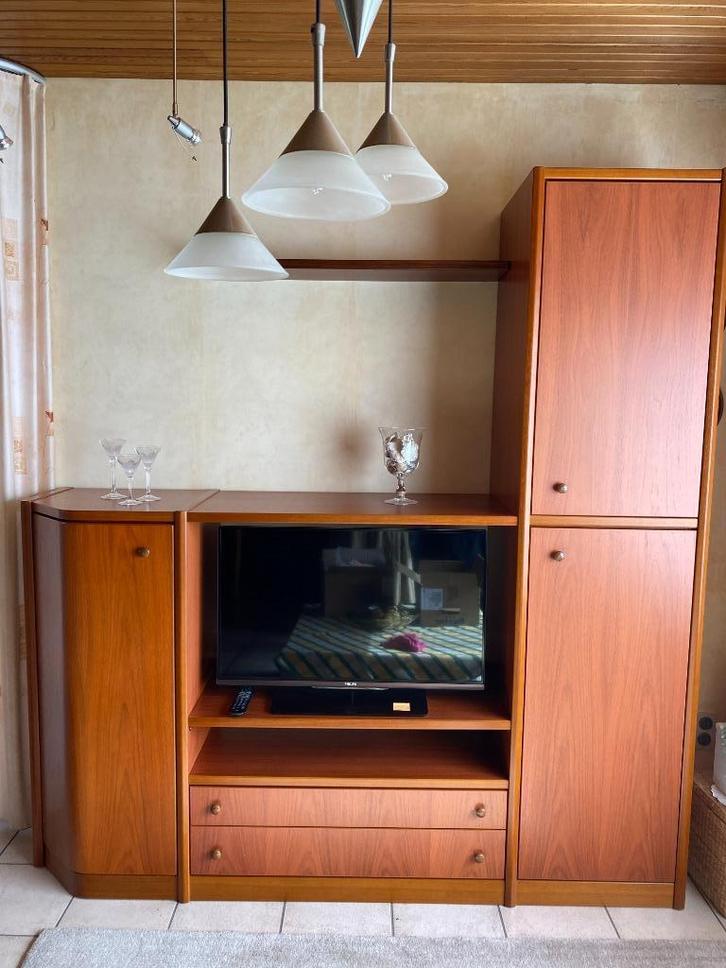 TV wandmeubel Hulsta, Huis en Inrichting, Kasten |Televisiemeubels, Gebruikt, 200 cm of meer, 200 cm of meer, 25 tot 50 cm, Kersenhout