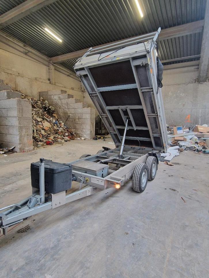 aanhangwagen driekant kipper, Autos : Divers, Remorques, Comme neuf, Enlèvement