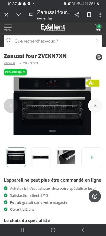 Four encastrable zanussi, Electroménager, Neuf, Encastré, 45 à 60 cm, Enlèvement