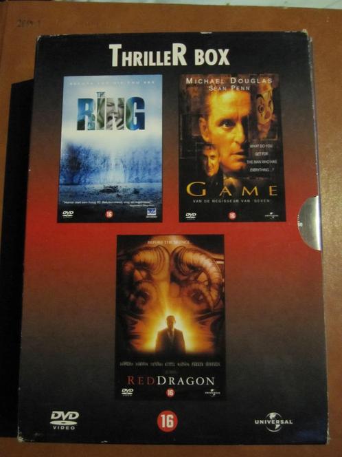 Thriller Box (3 films op 3 disc), Cd's en Dvd's, Dvd's | Thrillers en Misdaad, Zo goed als nieuw, Actiethriller, Boxset, Vanaf 16 jaar