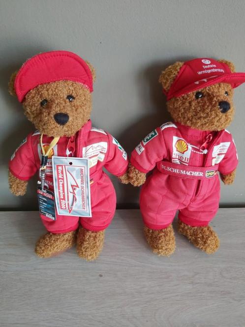 Vintage koppel Teddy Bear Michael Schumacher 2000, Collections, Ours & Peluches, Comme neuf, Enlèvement