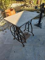 Gietijzeren  tafeltje  met  arduinen  blad, Ophalen, Gebruikt, Rechthoekig, Metaal