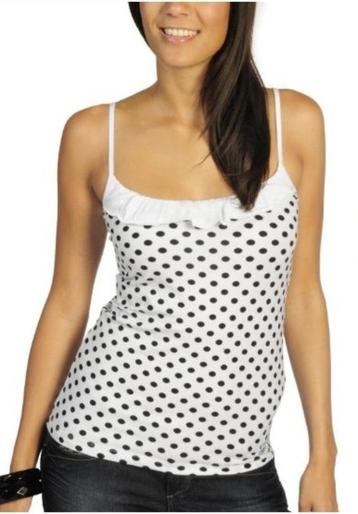 Wit topje met zwarte stippen v. Pussy deluxe - Small beschikbaar voor biedingen