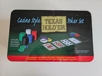 Casino style texas hold'em poker set