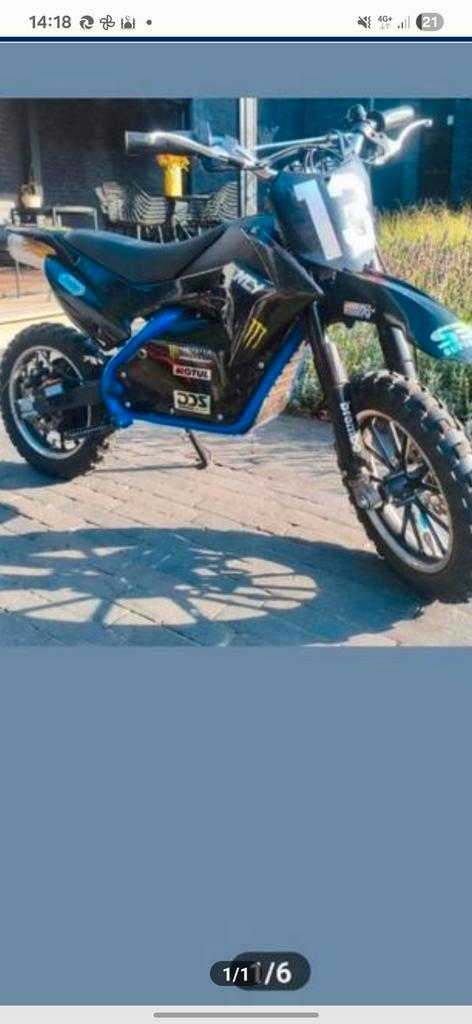 Electriche krachtige kinder cross motor, Fietsen en Brommers, Minibikes, Midibikes en Pitbikes, Zo goed als nieuw, Ophalen of Verzenden