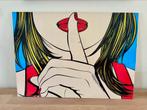 Ikea Sssshhh modern pop art jaren 90 solmyra, Antiek en Kunst, Kunst | Schilderijen | Modern, Ophalen