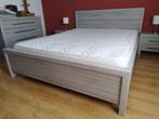 slaapkamer volledig grijs (1,60m), Ophalen, Gebruikt, Tweepersoons, Grijs, hout