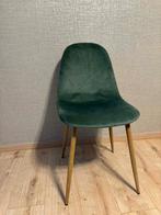 4 chaises en velours vert, Maison & Meubles, Autres couleurs, Velvet, Comme neuf, Enlèvement